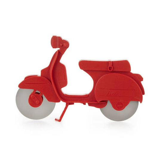 Tagliapizza, scooter, rosso, plastica/acciaio inossidabile