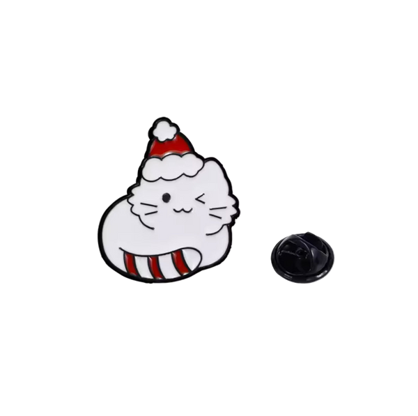 Spilla a forma di gatto di Natale