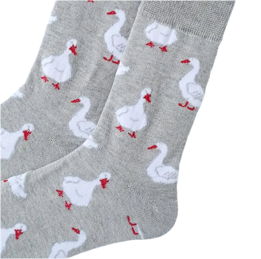 chaussettes grises canards blancs