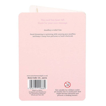 Enamel Heart Necklace Best Friend Valentine's Day Greeting Card