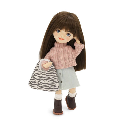 Poupée Sophie avec jupe en jean 32 cm