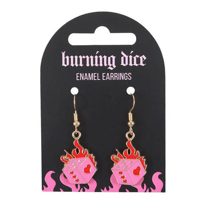 Boucles d'oreilles Dés en feu