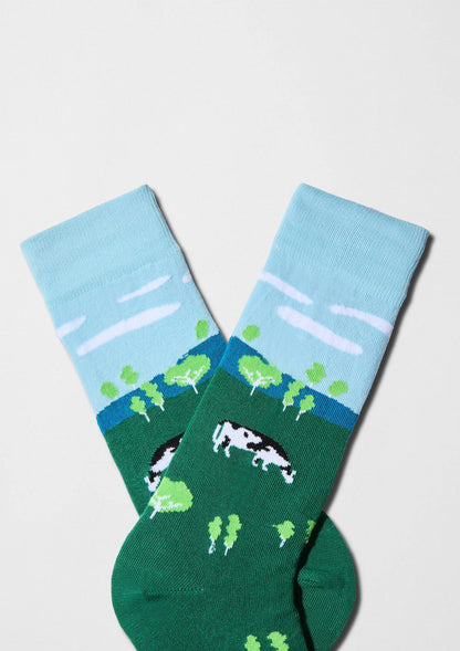 BeFarm - Chaussettes 100 % coton biologique: Verde / 41/46