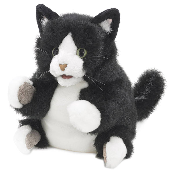 Marionnette à main Chaton Tuxedo 3179/Chaton Tuxedo Folkmanis réaliste