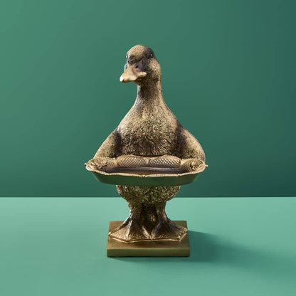 Gold Duck Card Holder, Resin