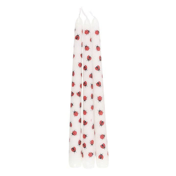 Ensemble de 3 bougies imprimées coccinelles
