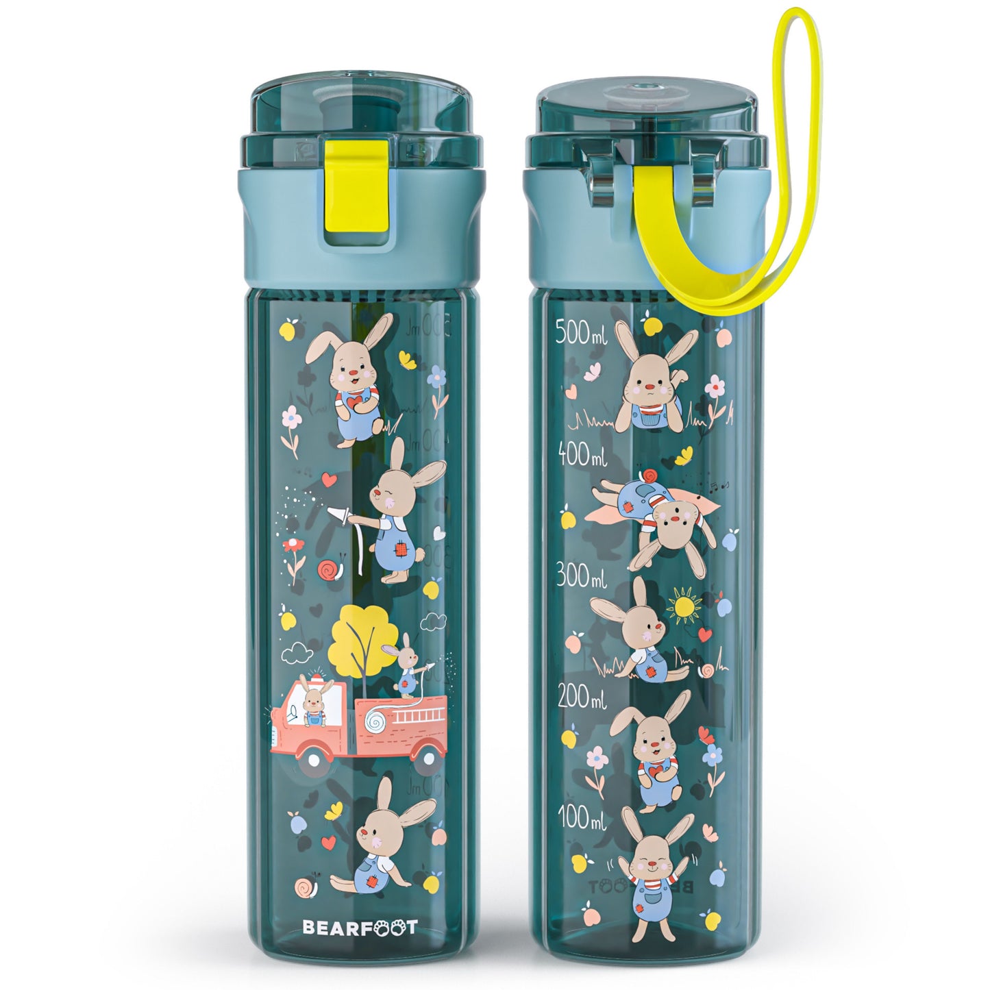 Trinkflasche Kinder, 500ml, leicht - Feuerwehr-blau