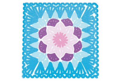 CROCHET SQUARE TILE 20CM 6 ASSORTED - 5901286