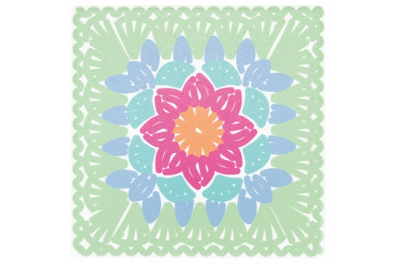 CROCHET SQUARE TILE 20CM 6 ASSORTED - 5901286