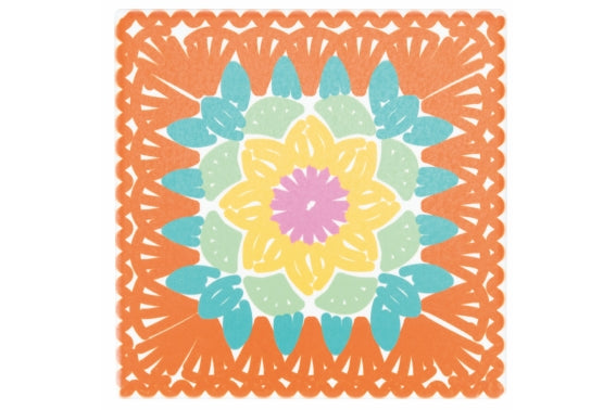 CROCHET SQUARE TILE 20CM 6 ASSORTED - 5901286