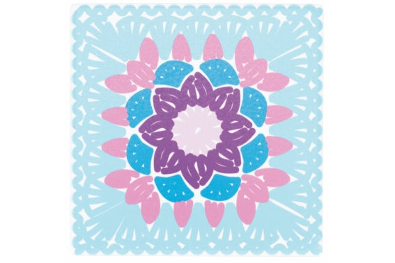 CROCHET SQUARE TILE 20CM 6 ASSORTED - 5901286