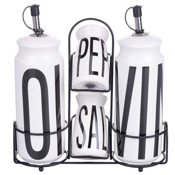 BIGISMORE MENAGE SEASONING SET 4 PIECES WHITE - 5903735