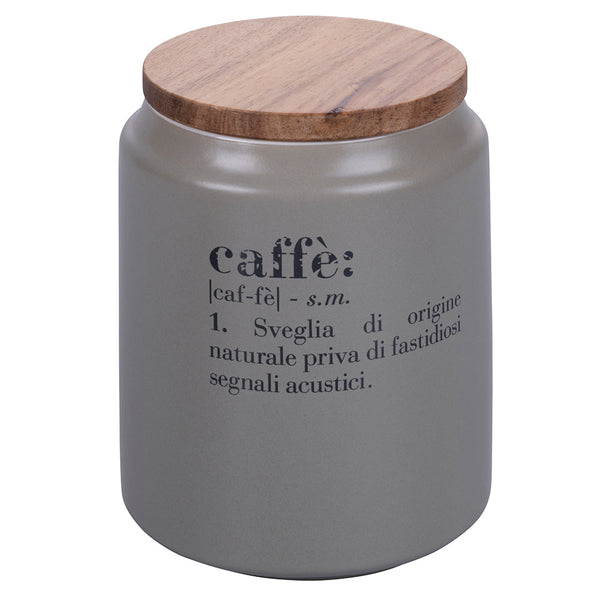VICTIONARY COFFEE JAR W BAMBOO LID# - 5904321
