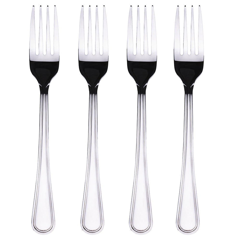 ANTIQUE SET 4 FORKS 18 10 POLISHED SILVER - 5911363