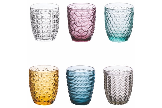GEOMETRIE SET OF 6 ASS WATER GLASSES 320 ML - 5912240
