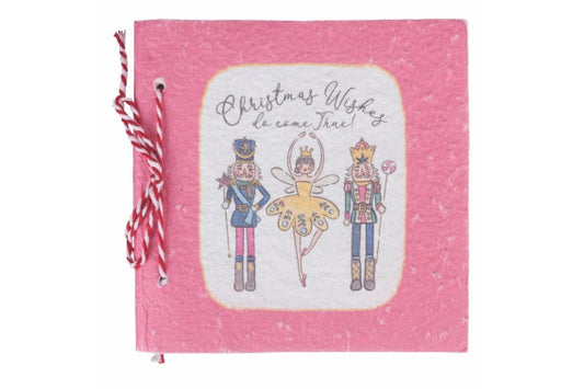 PINK CHRISTMAS NOTEBOOK WITH LANYARD 16CM - 5914309