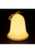 SMALL DECORATIVE BELL STRIPED RELIEF, STRING + LED - 5916459