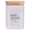 VICTIONARY BISCUIT JAR GLASS BAMBOO 1L - 5916855