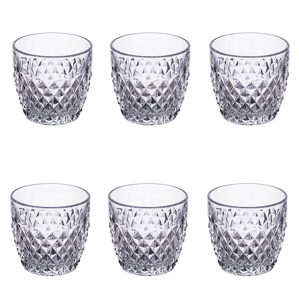 DIAMOND BALLOOM SET OF 6 TRANSPARENT GLASSES 350 ML - 5917070