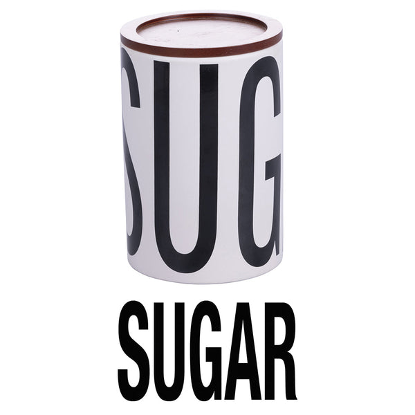 BIGISMORE WHITE CERAMIC SUGAR JAR 750ML - 5919847