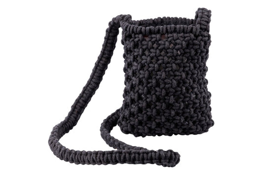 BLACK MACRAME MINI BAG / SHOULDER - 5919880
