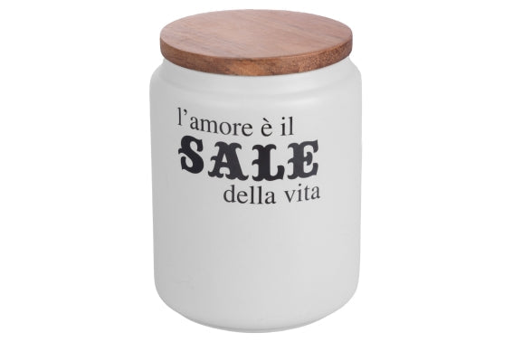 IDEE SALT JAR W/LID BAMBOO - 5920722