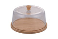 BAMBOO TRAY/GLASS BELL D.19,6CM - 5921320