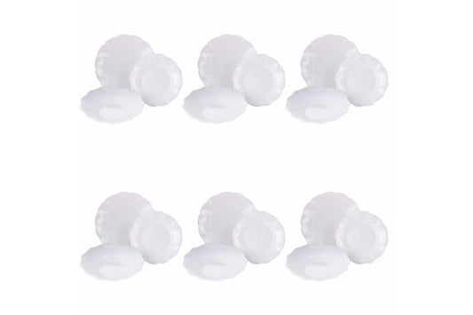 DINNER SET 18 PCS OPAL / SCALLOPED A - 5921323