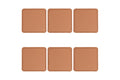 HORECA SET 6 LEATHER EFFECT COASTERS 10X10CM - 5921717