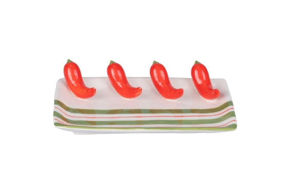 FRUIT LIFE PLATE DECOR. CHILI 22,5X13CM  - 5921850