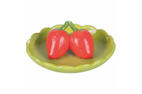 FRUIT LIFE SAUCER DECOR.11.2 GREEN/ STRAWBERRY - 5921864