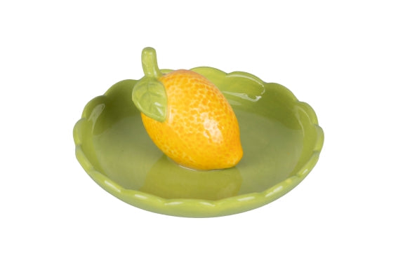 FRUIT LIFE SAUCER DECOR.11.2 GREEN/LEMON YELLOW - 5921866