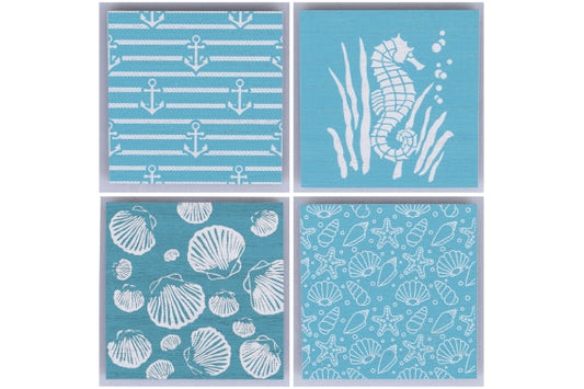 SET 4 COASTERS 4 ASS / TOURQUOISE - 5922315