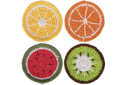FRUIT COASTER CROCHET 4 ASS - 5922614