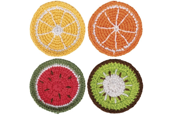 FRUIT COASTER CROCHET 4 ASS - 5922614