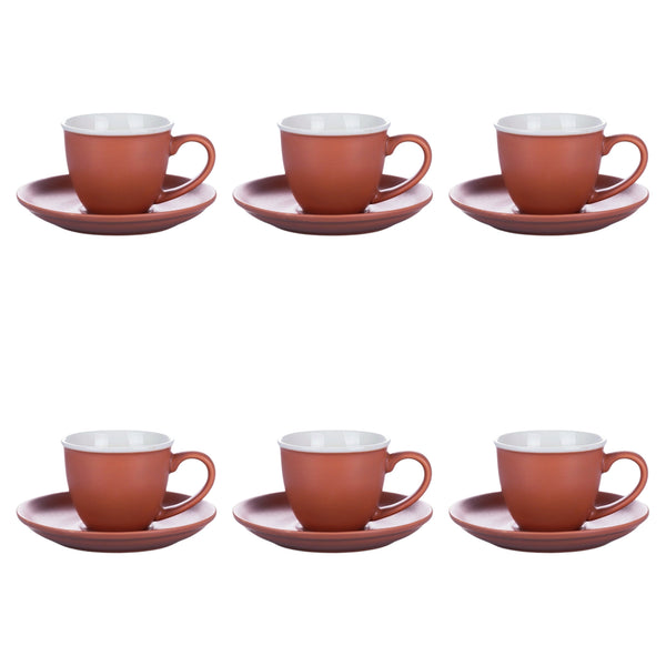 FORMA SET 6 CUPS 100ML W/SAUCER DULCE DE LECHE  - 5922664