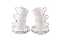 HORECA SET OF 6 COFFEE CUPS / SAUCERS WHITE - 5923151