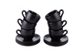HORECA SET 6 COFFEE CUPS / SAUCER BLACK - 5923365