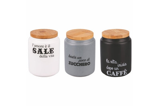 IDEE SET 3 JARS 900ML W/LID BAMBOO - 5923437