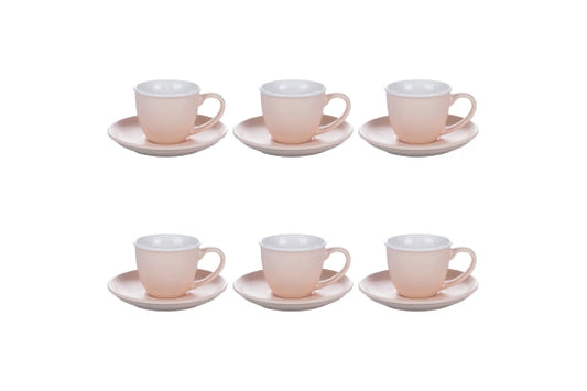SHAPE SET 6 CUPS 100ML W/ SAUCER OH SANDY! - 5923485