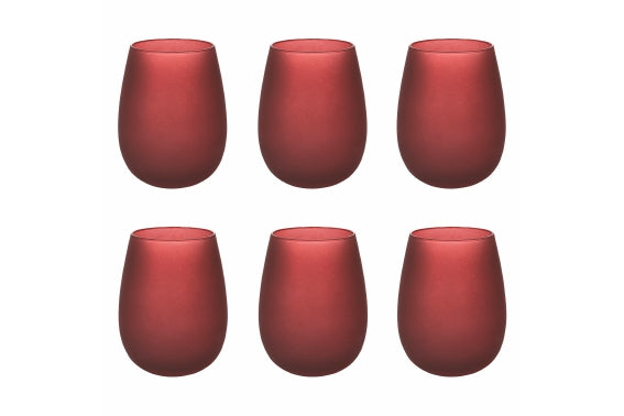 HAPPY HOUR SET6 GLASSES 600ML FROSTED BURGUNDY - 5923512