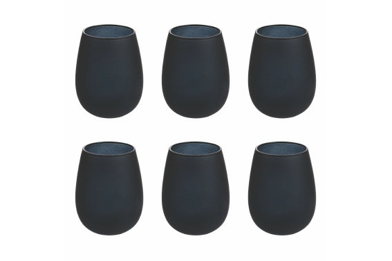 HAPPY HOUR SET6 GLASSES 600ML FROSTED BLACK - 5923515