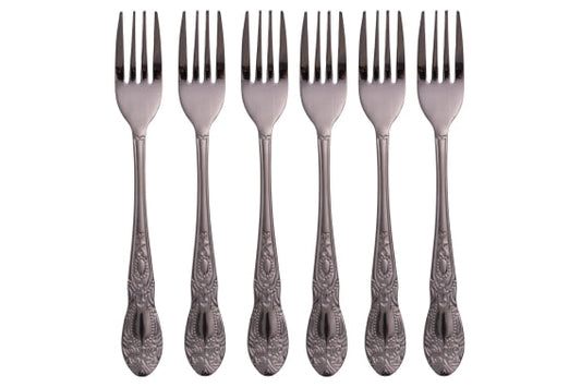 WONDERLAND SET 6 FORKS 18/10 BLACK SHINY - 5923706