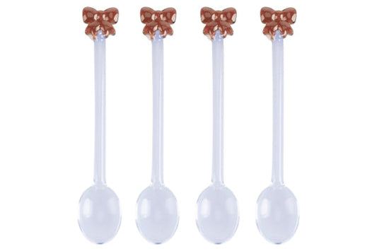 GLASS SET 4 TEASPOONS FLAKES MOCHA MOUSSE - 5923830