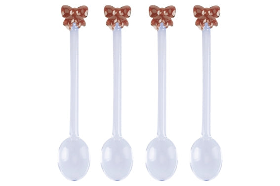 GLASS SET 4 TEASPOONS FLAKES MOCHA MOUSSE - 5923830
