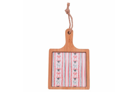 XMAS FIOCCHI CUTTING BOARD 16.9x12.9 CERAM/BAMBOO - 5924197