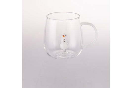 XMAS MUG BOROSILICATE SNOWMAN 3D 450ML - 5924293