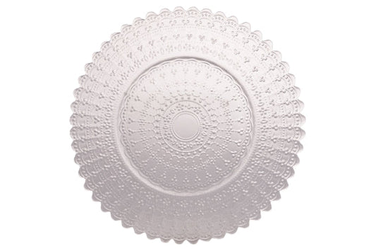 TRANSPARENT BAROQUE GLASS UNDERPLATE 33CM - 5924951