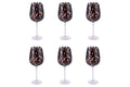 JAMILA SET OF 6 GOBLETS 510ML TRANSPAR.W/BLACK BAL - 5925101