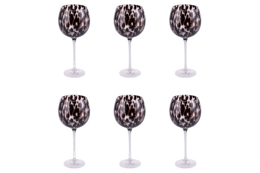 JAMILA SET 6 COCKTAIL GLASSES 515ML TRANSP.BLACK - 5925103
